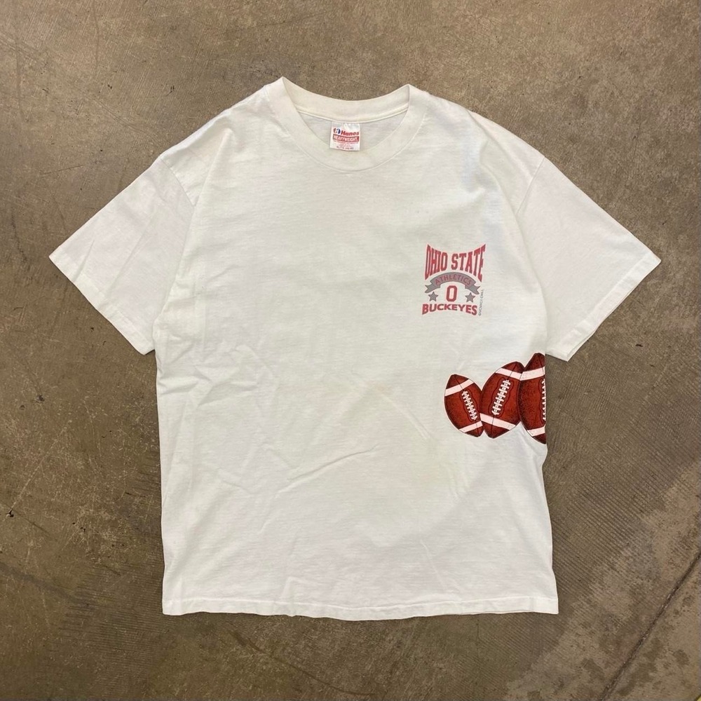 Vintage Ohio State Buckeyes College Football Wrap Around 90s T-Shirt Size XL